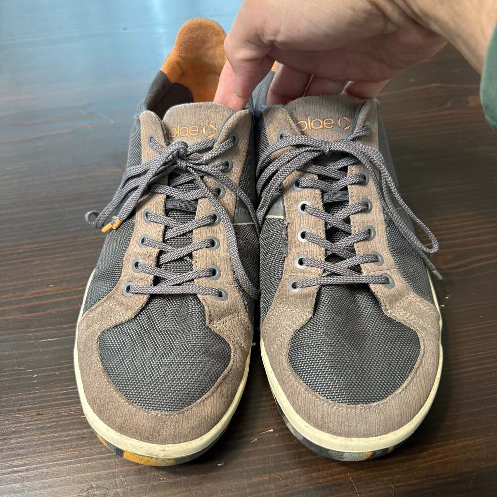 Plae Prospect‎ Unisex Gray & Orange Casual Shoes